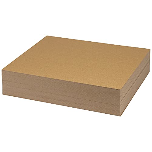50 Chipboard Sheets 12 x 12 inch - 30pt (Point) Brown Kraft Cardboard for  Scrapbooking & Picture Frame Backing (.030 Caliper Thick) Paper Board 