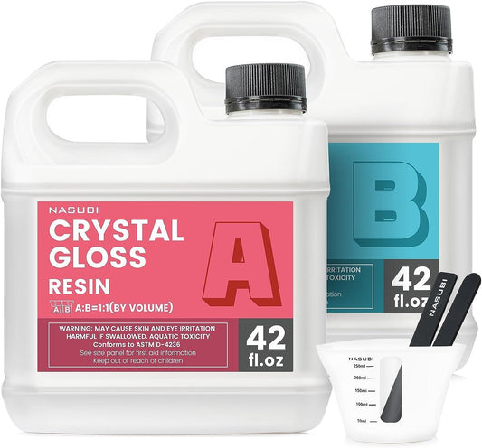 Nicpro 2 Gallon Crystal Clear Epoxy Resin Kit, Not Yellowing & Bubbles