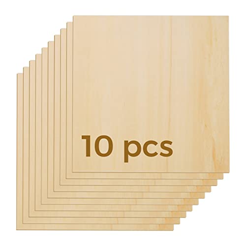 6 Pack Unfinished Wood Canvas Boards for Painting, Blank Deep Cradle 6x12  Panels for Art, Wall Decor (0.85 in Thick)