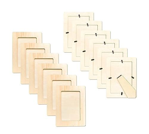 Vumdua 10 Pack Wood Picture Frames for Crafts, Unfinished Wood Photo  Frames, Craft Frames Set for Arts Crafts, DIY Painting Projects - for  Adults and