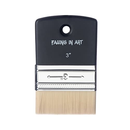 Falling in Art Silicone Paint Brush Set, Lined Edged Flexible Color  Shapers, Flat Shaped Painting Tool for Water Based Acrylic Paints, Gouache,  Oil