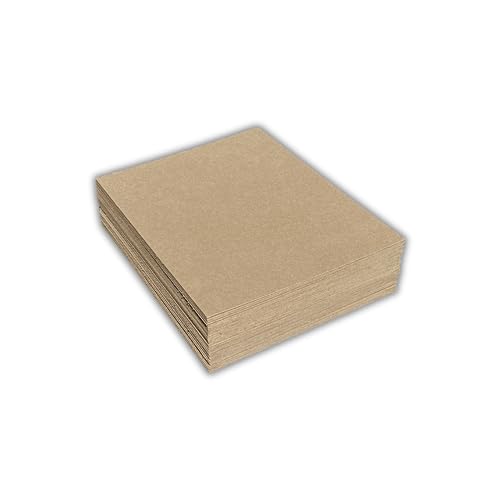 Bryco Goods chipboard sheets 8.5 x 11 - 100 sheets of 22 point chip board  for crafts - this kraft board is a great alternative to mdf b
