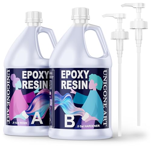 Resin Epoxy Craft Kit 16 Ounce Epoxy Resin Kit (8oz. Resin + 8oz. Hardener)  High Gloss UV Resistant Odor-Free Art Resin, BPA-Free and Non-Toxic