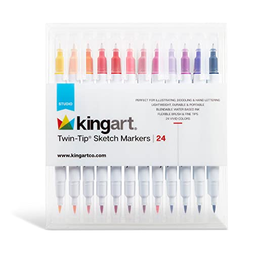 KINGART® Twin-Tip™ Permanent Alcohol-Based Sketch Markers, Storage