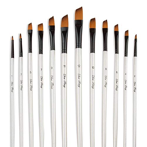 Acrylic Paint Brushes Set 15 Pieces, Nylon Bristle Paintbrushes