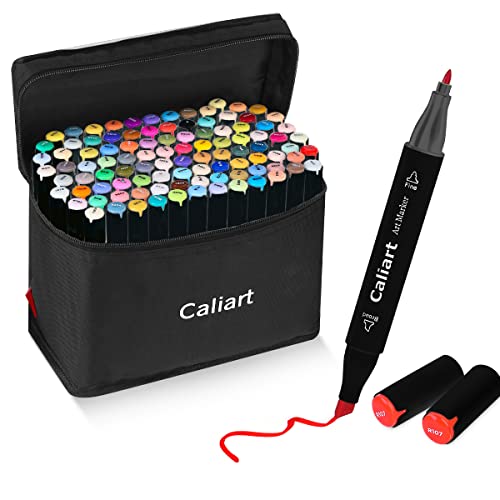 Caliart 41 Colors Dual Tip Art Markers Permanent Alcohol Based Markers –  WoodArtSupply