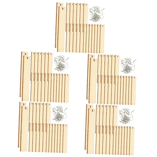 COHEALI 1 Set Blank Wood Earrings Wooden Earring Charms Unfinished Earring  Tags Wood Earring Blanks Bar Charms Hanging Wooden Earrings Earring