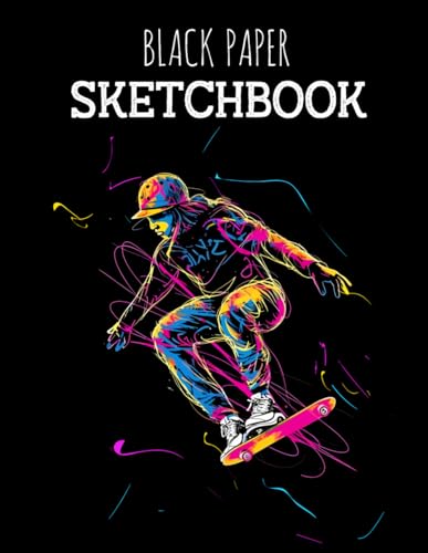 BLACK PAPER SKETCHBOOK: Black Drawing Sketch Pad for Chalk Pastel, Chalk  Markers, Gel Pens,… Large size: 8 x 11 - Yahoo Shopping