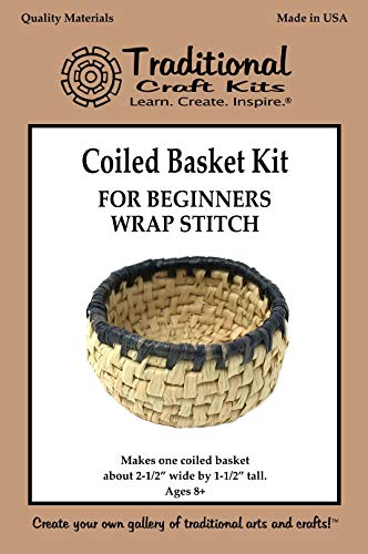 Traditional Craft Kits Coiled Basket Kit Beginners - Pine Needle