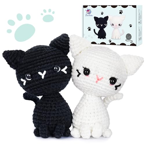 Faircosy Crochet Kit for Beginners Crocheting: Crochet Animal Kits for Kids  & Adults - Learn to Knitting Cat Amigurumi Starter Kit with Detailed
