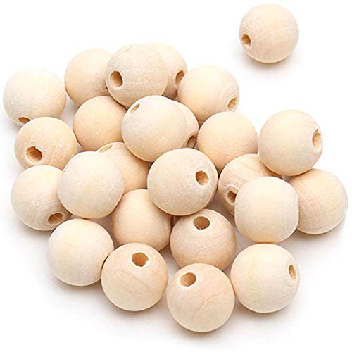  WLIANG 800 Pcs 8mm Natural Wood Beads, Unfinished