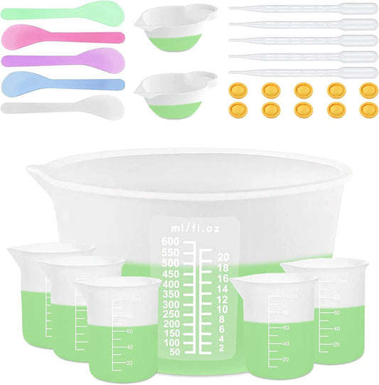 Disposable 8oz/240ml Graduated Clear Plastic Measuring Cups for Mixing  Paint, Epoxy, Resin, Art Supplies, Slime - 50 Pack 