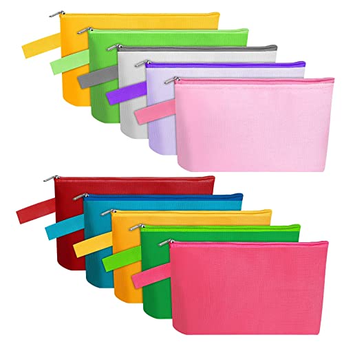 Bright Creations 6 Pack Large Cosmetic Canvas Pouch With Zipper 9 x 12 –  WoodArtSupply