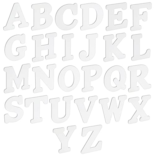 88 Piece Unfinished 3 inch Wooden Alphabet Letters for Wall, DIY Crafts, 2 Extra Sets of AEIOU