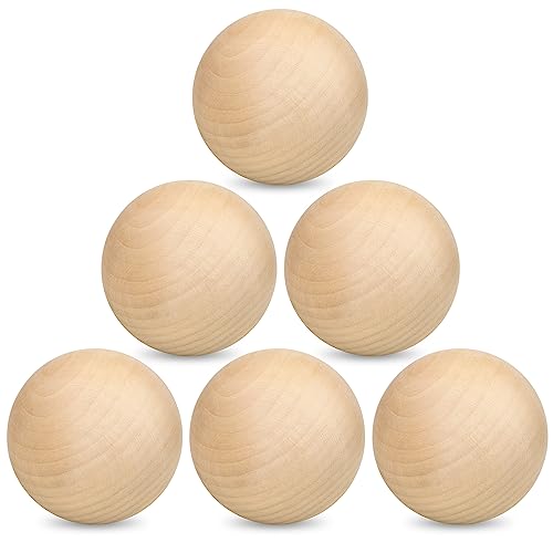 20 Pack 2 inch Unfinished Wooden Balls, Wooden Round Ball, Wood Spheres for Crafts and DIY Projects and Decorations,by GNIEMCKIN.