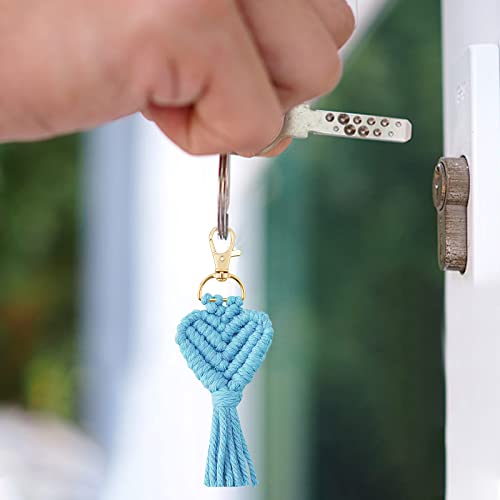 Adult DIY Craft Keychain Making Kit Boho Macrame Keychain Kit Includes Key  Rings Precut Macrame Cord Instructions to Make Cute Keychains and Lanyards