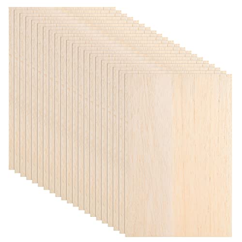 10 Pack 4mm Balsa Wood Sheets 100mm X 300mm Natural Unfinished Wood for  House Aircraft Ship Boat DIY Wooden Plate Model Craft Project US3004