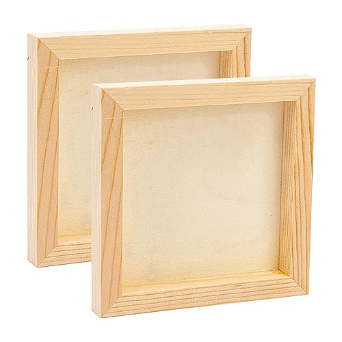 4PCS Wood Panel Board, 4 x 4 inch Unfinished Wood Canvas Square Wooden –  WoodArtSupply