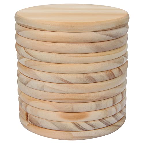 36 Pack Unfinished Wood Coasters, GOH DODD 4 Wood Slices for Nature Crafts  & Wedding Decoration, Blank Coasters Wood Kit for DIY Architectural Models