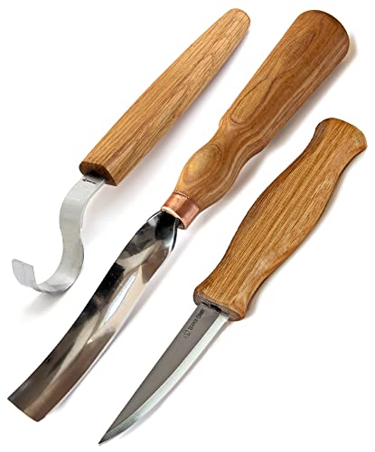 BeaverCraft, Wood Whittling Kit for Beginners DIY04 - Spoon Carving Kit - Wood Carving Whittling Hobby Kit for Adults and Teens - Wood Carving Hook