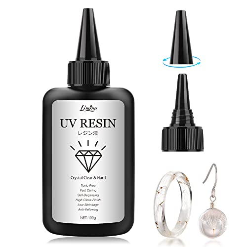 Limino UV Resin 1,000g - Crystal Clear Improved Ultraviolet Curing Epoxy Resin for DIY Jewelry Making, Craft Decoration - Hard UV Glue