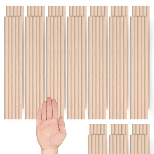 Pack of 12 Wooden Dowel Rods – 1/2 x 12 Inch Round Unfinished Wood Dowel  Rod 12 Inch Wood Dowels 1/2 Inch Wooden Sticks for Crafts Wood Sticks  Wooden