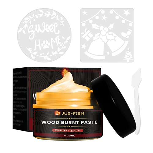 Scorch Paste - Wood Burning Paste, Wood Burning Gel for Crafting & Stencil,  Stable Heat Activated Paste, Accurately & Easily Burn Designs on Wood,  Canvas, Denim & More - Pack of 2