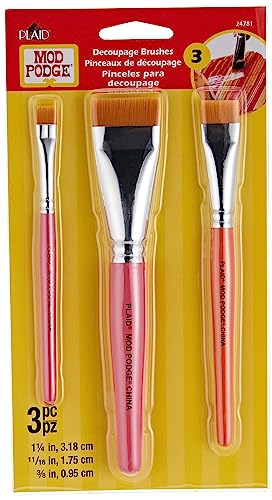 Mod Podge Short Handle Brush Set 3/Pkg