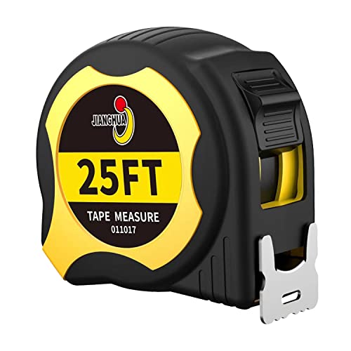 DURATECH Magnetic Tape Measure 25FT with Fractions 1/8, Retractable  Measuring Tape, Easy to Read Both Side Measurement Tape, Magnetic Hook and  Shock