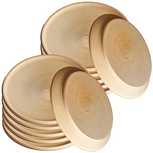 Wooden Craft Plates - 6-Piece DIY Kit, 3.9-inch Diameter, Perfect for Home  Decor - Unfinished Wood Plate Blanks Dish for Crafting and Painting