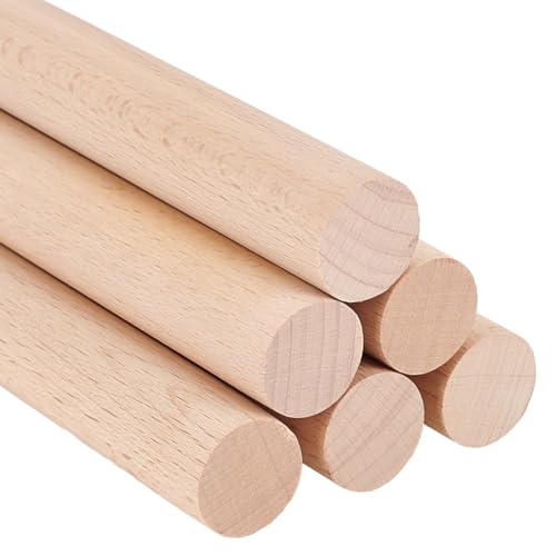 Wholesale OLYCRAFT 100PCS 8×1/4 Inch Natural Wood Dowel Rods 7.87