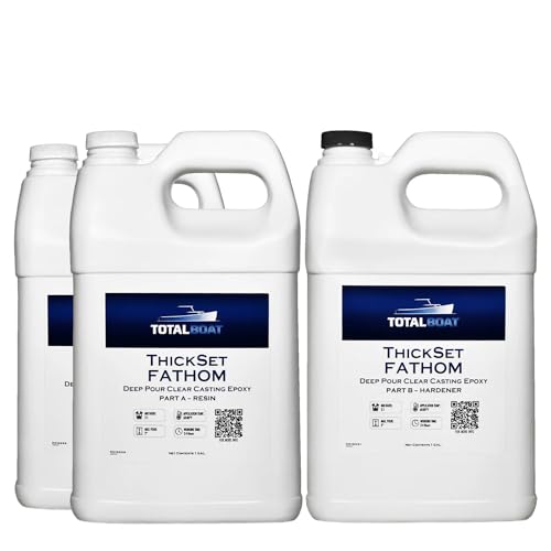 Deep Pour Epoxy Resin-Super Gloss Shine Finish, Self Leveling Epoxy Kit for River Tables, Live Edge Tables 4 Gallon Kit (3:1 Mix Ratio) by Proclear