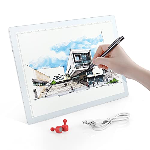 XIAOSTAR A4 Light Board Tracing Light Pad,Ultra-Thin Portable Diamond Painting Kits with Type-C Charge cable,light Pad for tracing,lig