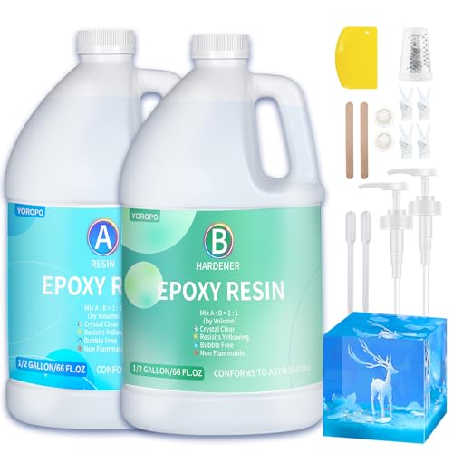 KISREL Epoxy Resin 32OZ - Crystal Clear Epoxy Resin Kit - No