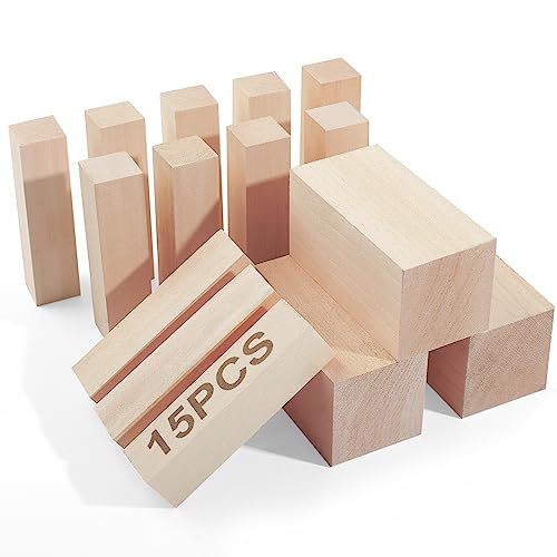 Lieonvis 10pcs Basswood Carving Blocks,Whittling Blocks Basswood for Craft,Wood Blocks for Carving Basswood Basswood Carving Wood for Beginner to