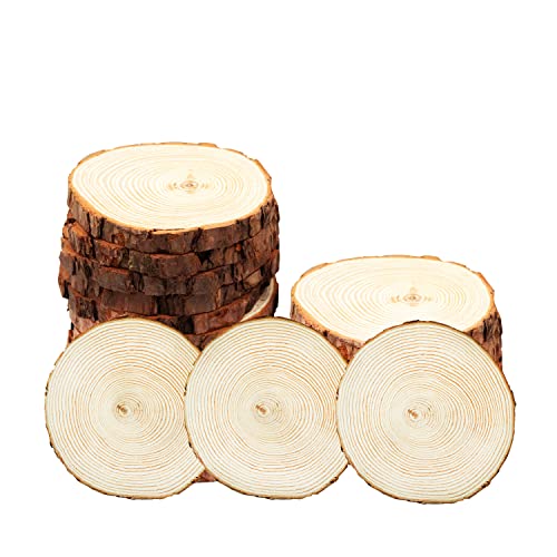 5ARTH Natural Wood Slices - 30 Pcs 2.7-3.1 inches Craft Unfinished