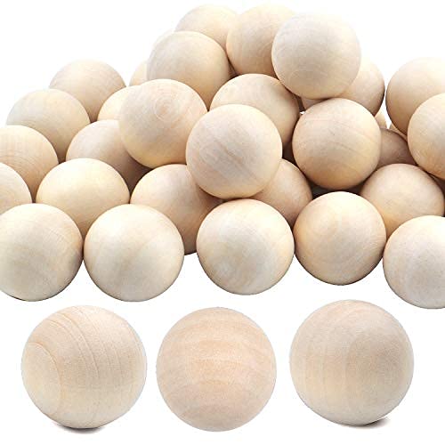 122 Pieces round Wood Balls Unfinished Wooden Balls Natural Craft Ball –  WoodArtSupply