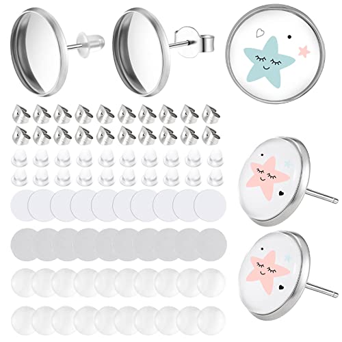 550 Pcs Silicone Earring Backs for Studs, 6 Styles Clear Rubber Earring  Backings Replacement with Box, Soft Plastic Earrings Safety Back Stopper  Kit