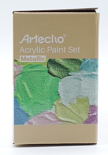 ATO-AP0810 Artecho Professional Acrylic Paint Set, 8 Primary colors (120ml  4.05oz) Tubes, Art craft Paints for canvas Painting, Rock, Ston