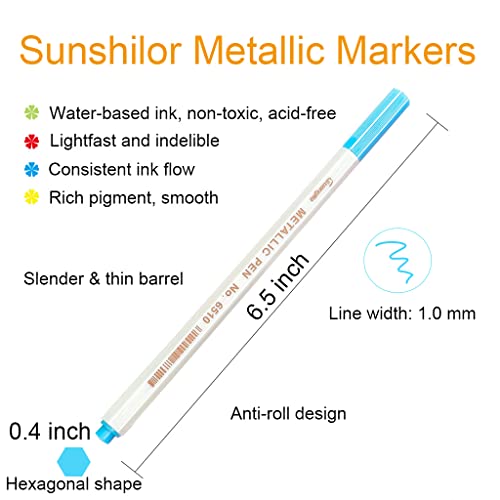 Sunshilor Calligraphy Metallic Marker Pens Dual Tip Chisel and Medium Point  Pens for Black Paper, Rock Painting, Easter Egg, Halloween Pumpkin, Card  Making, Metal, Ceramics, Wine Glass - Yahoo Shopping