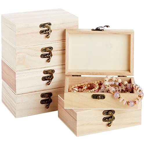 Wooden Boxes Rustic Unfinished Square Wood Box Crates for