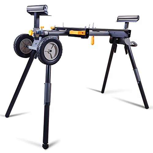 Trend Set of 2 Adjustable Miter Saw Roller Stand, 140 lbs Capacity