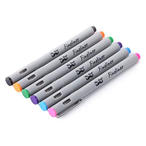  Mr. Pen- Black Fineliner Pens, 4 Pack, 0.5mm Fine