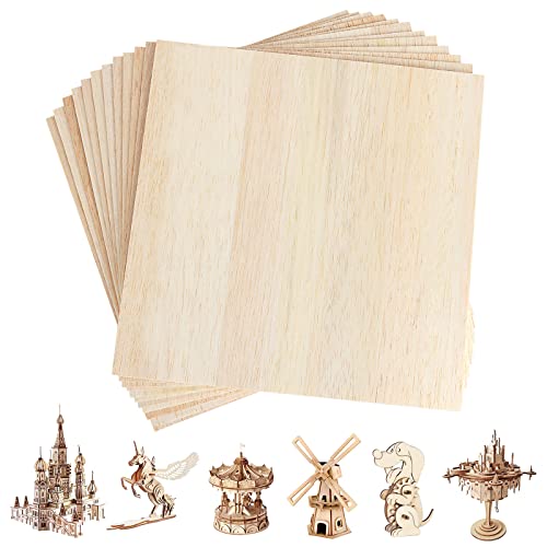 Balsa Wood Sheets, DOITEM 10Pcs Thin Wood Sheets Balsa Wood 200x200x1.5mm  Wooden Blank for Cricut Maker Wood Craft Painting Engraved Model Making  Projects – BigaMart
