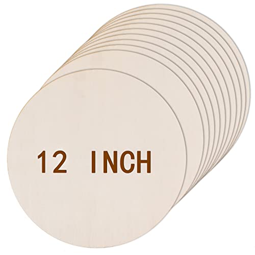  60 Pcs 6 Inch Wood Circles for Crafts Unfinished Wood Circles  Wood Rounds Natural Round Wooden Disc Cutouts Blank Wood Circle Slices for  DIY Crafts, Coaster, Painting, Engraving, Home Decor 