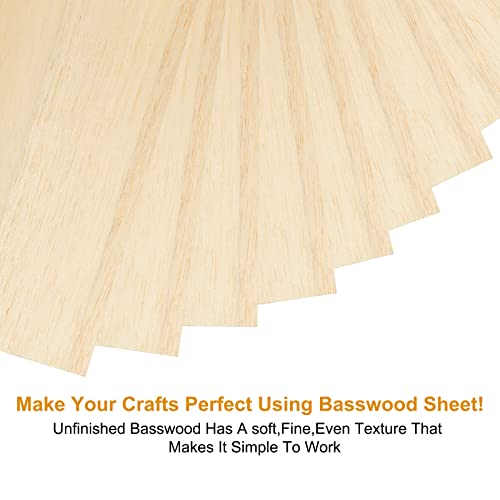 FSWCCK Pack of 8 PCS 12 x 12 Inch Craft Wood, Plywood Board Basswood  Sheets, Perfect for DIY Projects, Drawing, Painting, Laser, Wood Burning,  Wood