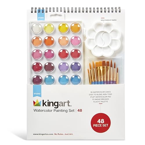 KINGART 511-36 - Watercolor Pan Set - 36 Unique Colors - Hub Hobby