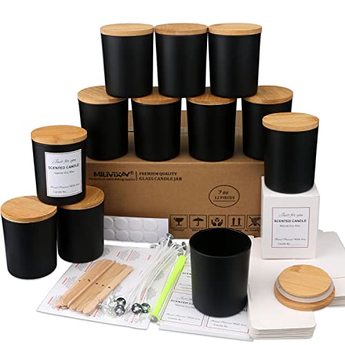  Tanlade 30 Pcs 10 oz Candle Jars for Making Candles Bulk,  Sublimation Thick Frosted Empty Candle Glass with Bamboo Lids, Candle  Containers Tins for Candle Soy Wax, Dinner Table Decor, Dishwasher