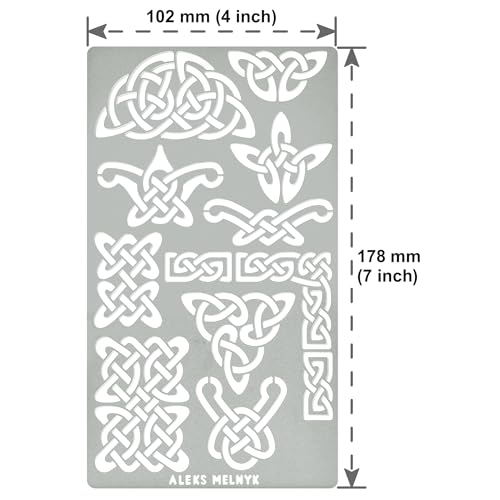 Aleks Melnyk #37 Metal Journal Stencils, Celtic Patterns, Wicca Stencil,  Celtic Knot Stencils, Viking Stencils, Wood Burning Templates, Wood Carving  Stencils, Pyrography, Bullet Journaling