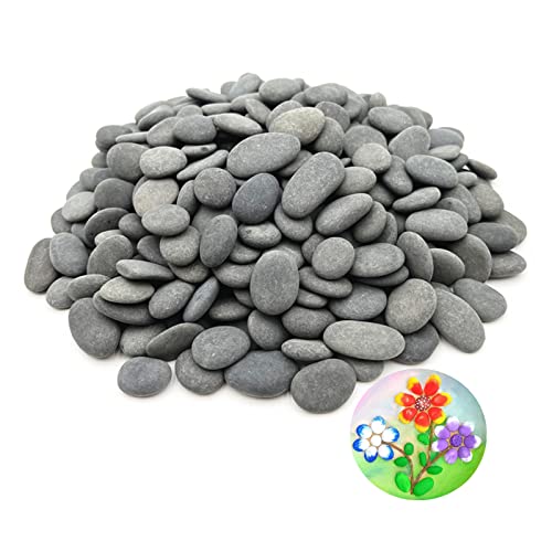 MEKOUZON 24pcs River Rocks for Painting, Naturally Stones for Kindness Arts, 2-3 inch Perfect for DIY Project, Hand Crafts for Family Time, Kid